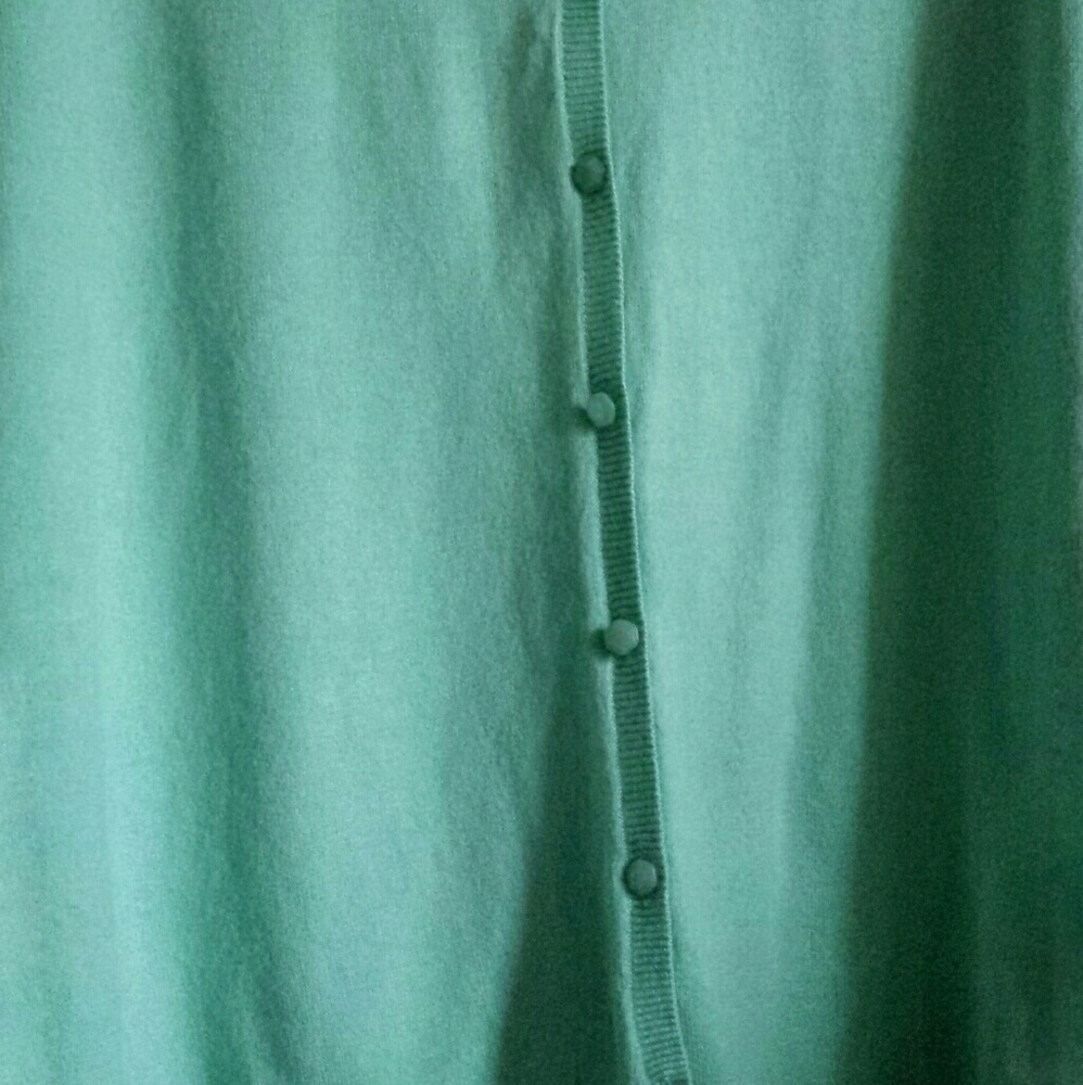 Marshall Fields Cardigan Mint Green Silk Sweater L